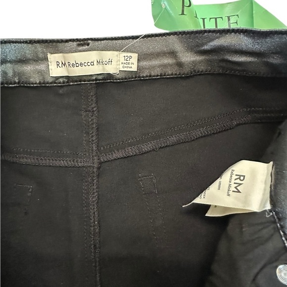 RM Rebecca Minkoff Black Shimmer Pants Size 12P - Picture 16 of 16